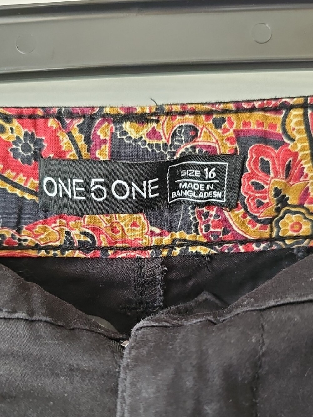 one 5 one Black Bermuda Shorts with Subtle Trim - Picture 2 of 3